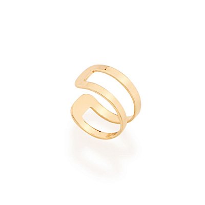 PIERCING DE PRESSÃO FOLHEADO A OURO MEIA ARGOLA LISA. MED 1,0MM ROMMANEL 526091
