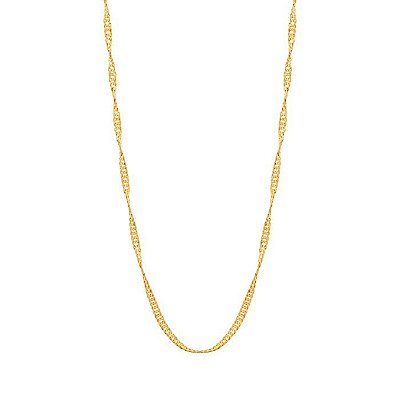 CORRENTE FOLHEADO A OURO FIO CINGAPURA. MED 42CM ROMMANEL 530417