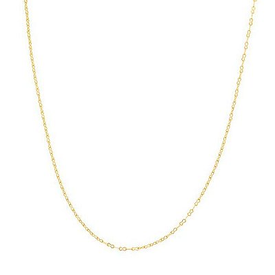 CORRENTE FOLHEADO A OURO FIO EM FORMATO DE OITO. MED 42CM ROMMANEL 530535