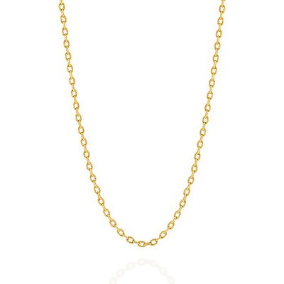 CORRENTE FOLHEADO A OURO FIO CADEADO. MED 42CM ROMMANEL 530431