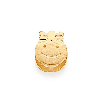 PINGENTE FOLHEADO A OURO ROSTO DE MENINA. MED 1CM ROMMANEL 540684