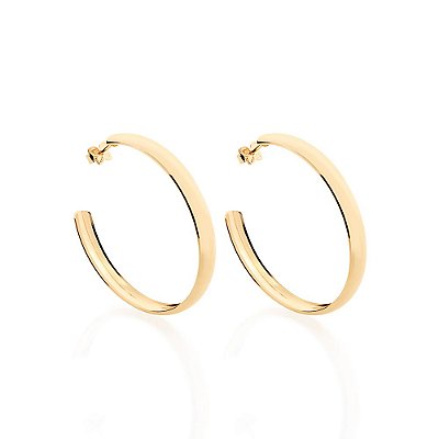 ARGOLA LISA FOLHEADO A OURO. MED 3,9CM ROMMANEL 522901