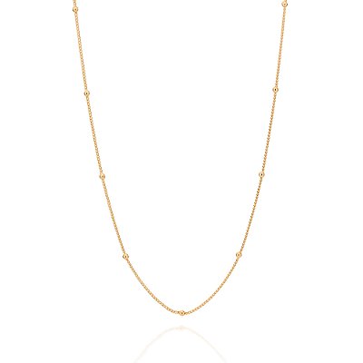 GARGANTILHA FOLHEADO A OURO BOLAS DE 2,5MM. MED 42CM ROMMANEL 530291