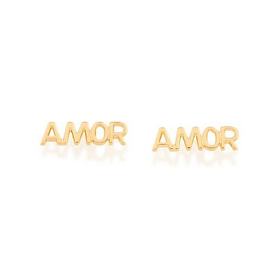 BRINCO FOLHEADO A OURO AMOR. MED 0,40CM ROMMANEL 526448