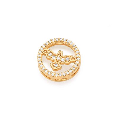 PINGENTE FOLHEADO A OURO ESPÍRITO SANTO. MED 1,3CM ROMMANEL 541933