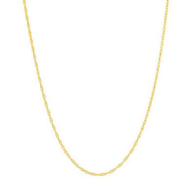 CORRENTE FOLHEADO A OURO FIO MEIA CORDA. MED 60CM ROMMANEL 530302