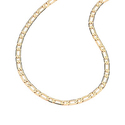 CORDÃO MASCULINO FOLHEADO A OURO FIO ALTERNADO E DIAMANTADO. MED 60CM ROMMANEL 531362