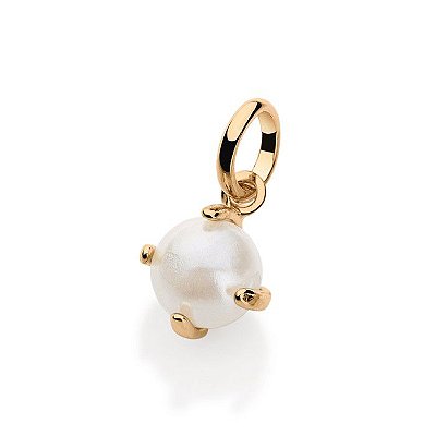 PINGENTE FOLHEADO A OURO COM PÉROLA. MED 0,6MM ROMMANEL 541336