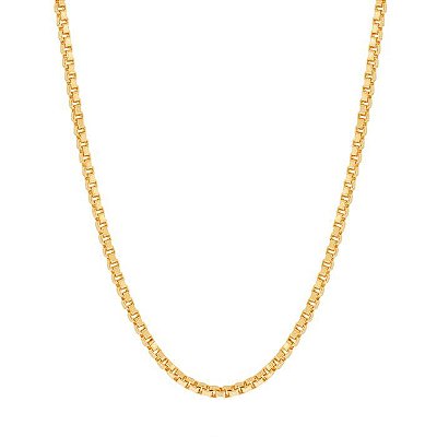 CORRENTE FOLHEADO A OURO FIO VENEZIANA. MED 50CM ROMMANEL 531311
