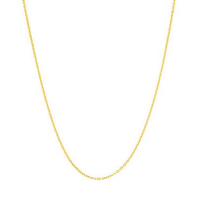 CORRENTE FOLHEADO A OURO FIO CADEADO BATIDO. MED 42CM ROMMANEL 530307