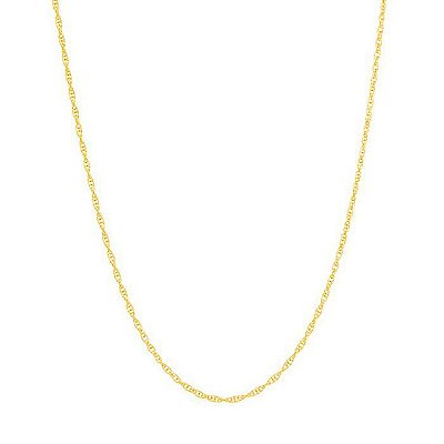 CORRENTE FOLHEADO A OURO FIO MEIA CORDA. MED 42CM ROMMANEL 530300