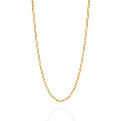 CORRENTE FOLHEADO A OURO FIO GRUMET LIXADO. MED 50CM ROMMANEL 530294