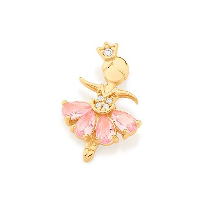 PINGENTE FOLHEADO A OURO BAILARINA. MED. 2,10CM ROMMANEL 542308