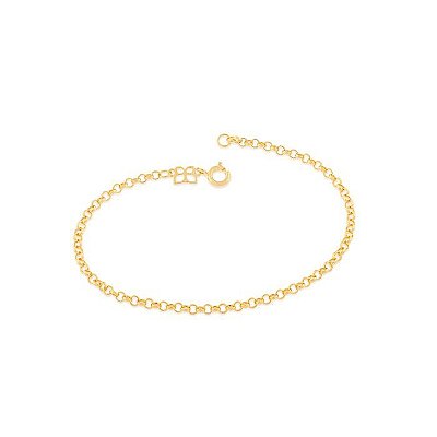 PULSEIRA FOLHEADO A OURO ELO PORTUGUÊS. MED 18/19CM ROMMANEL 550426