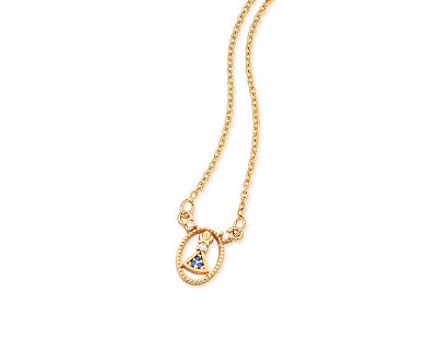 GARGANTILHA FOLHEADO A OURO NOSSA SENHORA APARECIDA. MED 50CM ROMMANEL 531803