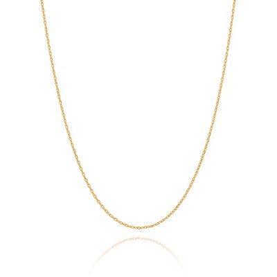 CORRENTE FINA FOLHEADO A OURO FIO CADEADO. MED 42CM ROMMANEL 531638