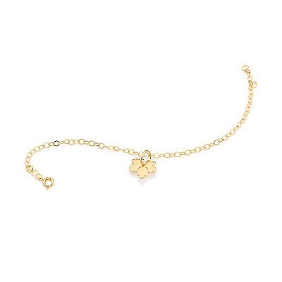 PULSEIRA FOLHEADO A OURO COM BERLOQUE FOLHA DE GERÂNIO. MED 19CM ROMMANEL 551091