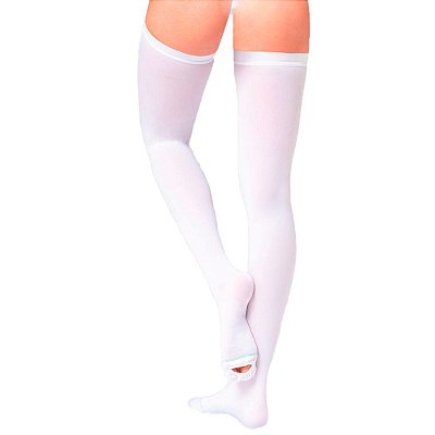 Meia Anti Trombose 7/8  Compressão 18-23mmHg Unissex Cirúrgica Segreta