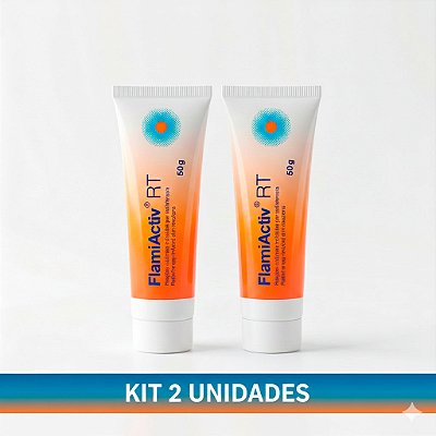 Kit Com 2 FlamiActiv® Gel Cicatrizante para Reações Cutâneas Provocadas Pela Radioterapia - 50g