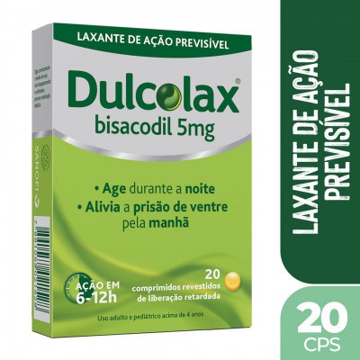 Dulcolax 5mg c/ 20 Drágeas