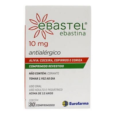 Ebastel 10mg 10 comprimidos Eurofarma