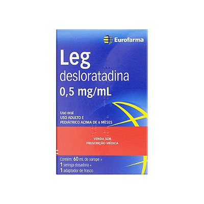 Leg desloratadina 0,5mg/ml xarope 60ml Eurofarma