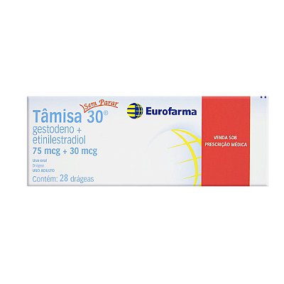 Tamisa 30 sem parar 28 comprimidos Eurofarma