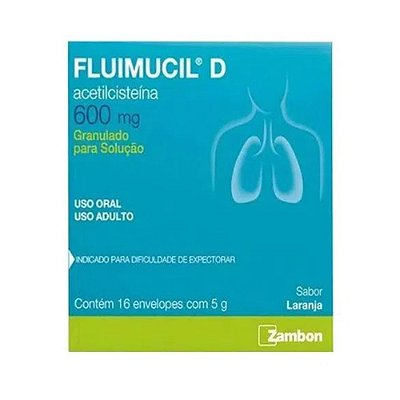 Fluimucil D 600mg 16 envelopes Zambon