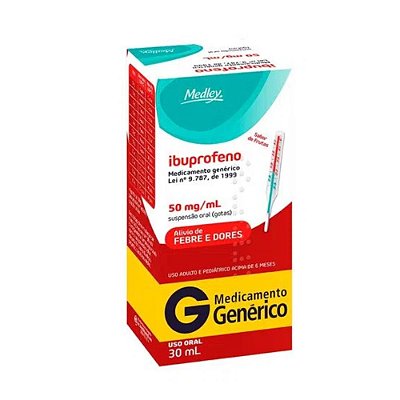 Ibuprofeno 50mg/Ml com 30ml Medley Genérico