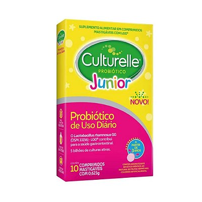 Probiótico Culturelle Junior com 10 comprimidos CELLERA FARMA