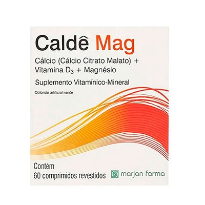 Caldê Mag Cálcio + Vitamina D + Magnésio 60 comprimidos Marjan farma