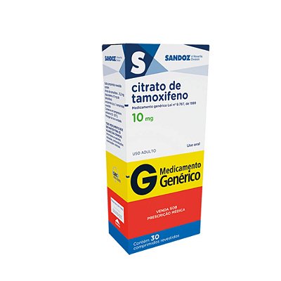 Citrato de Tamoxifeno 10mg com 30 comprimidos Sandoz Genérico