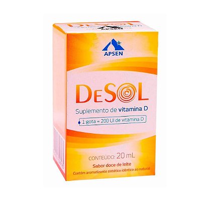 DESOL Vitamina D 200UI Solução Oral Gotas 20ml ASPEN
