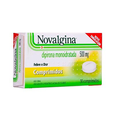 Novalgina 500mg com 30 comprimidos SANOFI/MEDLEY