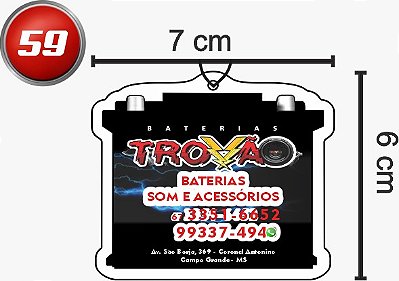 59NNNN - BATERIA TROVAO 7X6 CM > MODELO AROMATIZANTE CHEIRINHO PERSONALIZADO