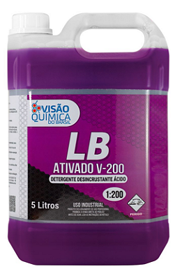 DESINCRUSTANTE ACIDO LB ATIVADO V-200 1:200 5 LTRS - VISÃO QUIMICA
