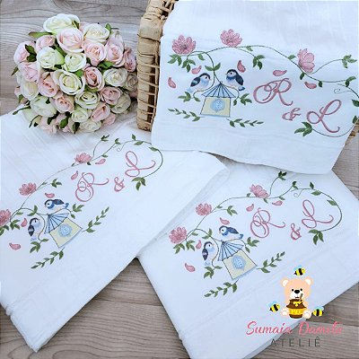 Kit 3 peças (toalha de banho e rosto)