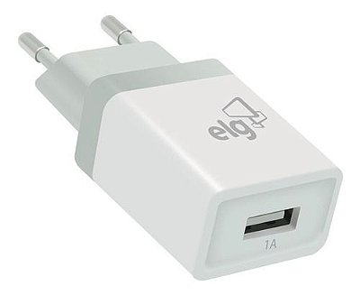 Carregador Celular USB Universal Branco 1A Bivolt WC1A ELG