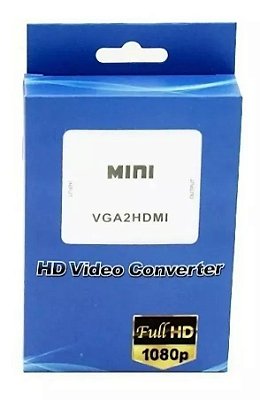 Conversor VGA Para HDMI Mini Com Áudio KAP-V105 KAPBOM