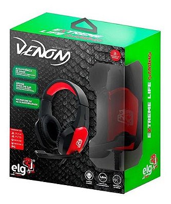 Headset Gamer Venom Com Mic Ps4/ Ps5/xbox/pc 1,8m HGVN ELG