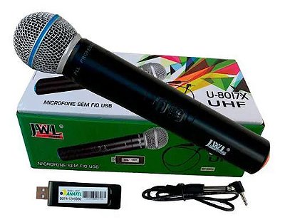 Microfone Sem Fio USB U8017X JWL BRASIL