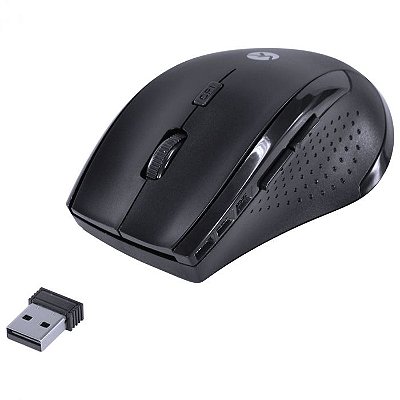 Mouse Sem Fio 2.4 GHZ 1200 DPI Dynamic Ergo Preto USB - DM110 Vinik