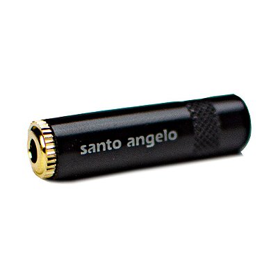Plug Conector P2 femea Estereo Preto SAS Santo Angelo