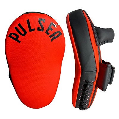 MANOPLA LONGA C/ PEGADOR - PRETO COM LARANJA - PULSER