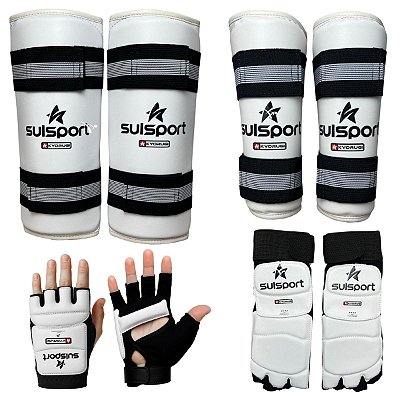 KIT PROTETOR CANELEIRA + MEIA + ANTEBRAÇO + LUVA DE TAEKWONDO - SULSPORT
