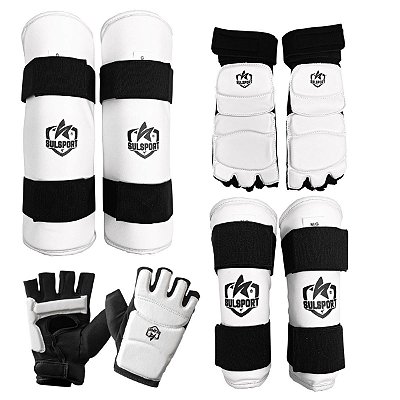 KIT PROTETOR CANELEIRA + MEIA + ANTEBRAÇO + LUVA DE TAEKWONDO - SULSPORT