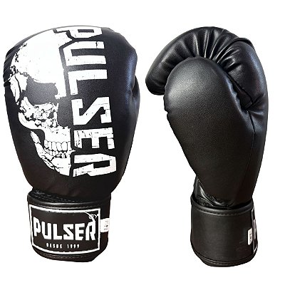 LUVA 14OZ PU - PRETO CAVEIRA ADOMA - PULSER