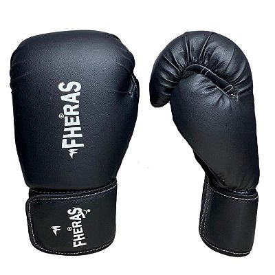 LUVA 16OZ - PRETO COM BRANCO TRADICIONAL - FHERAS