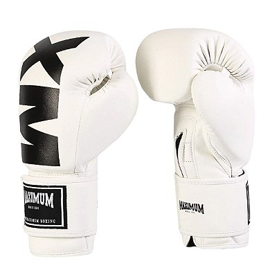 LUVA 12OZ - BRANCO COM PRETO MXM - MAXIMUM