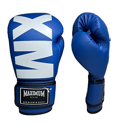 LUVA 16OZ - AZUL COM BRANCO MXM - MAXIMUM
